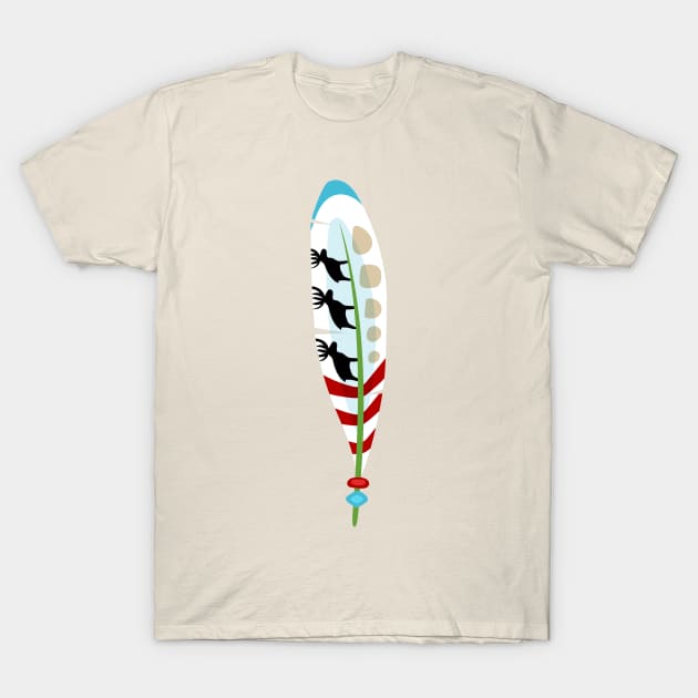 Ethnic Feather T-Shirt by MINIMAL`